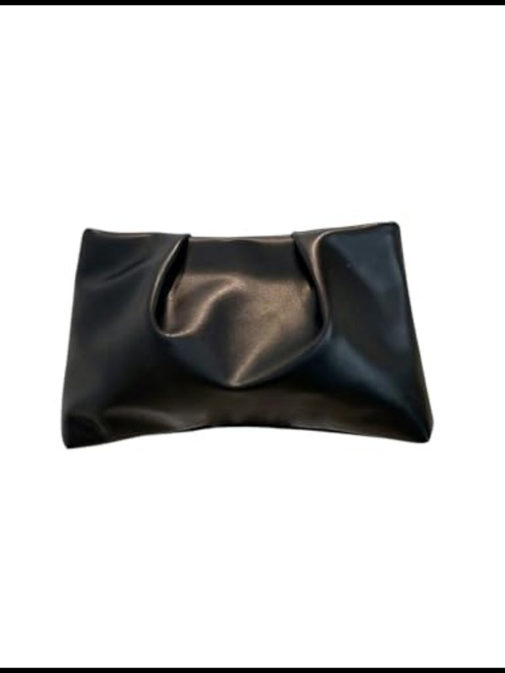 PU Leather Clutch Purse Small Zipper Ruched Handbag Evening Bag